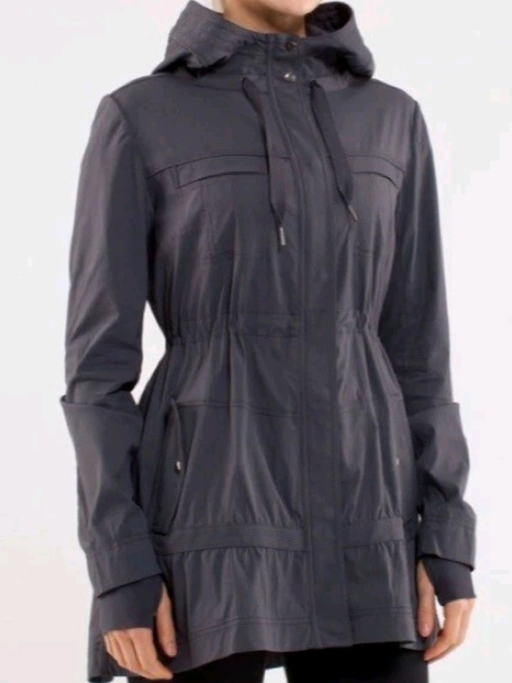 lululemon athletica Hooded Anorak Trench Coat - Charcoal